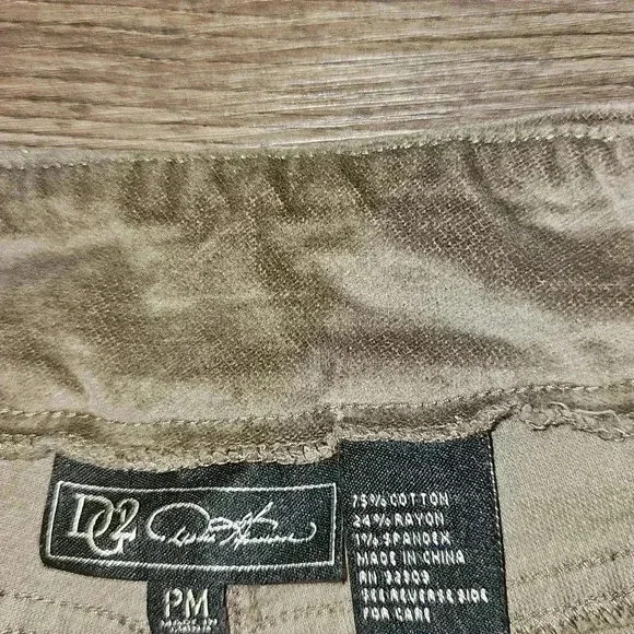 Diane Gilman DG2 Brown Pullon Velvet Wide Leg Pants Sz PM - Picture 11 of 11